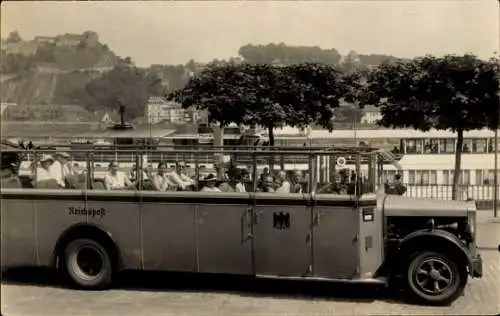 Foto Ak Autobus, Reichspost