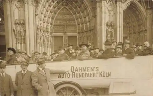 Foto Ak Köln am Rhein, Dahmens Autorundfahrt, Autobus