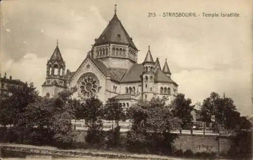 Judaika Ak Strasbourg Straßburg Elsass Bas Rhin, Synagoge