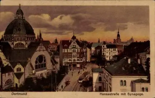 Judaika Ak Dortmund im Ruhrgebiet, Hansastraße, Synagoge