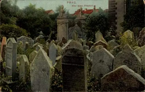 Judaika Ak Praha Prag Tschechien, Alter Jüdischer Friedhof