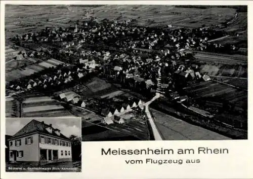 Ak Meißenheim am Rhein Baden, Fliegeraufnahme