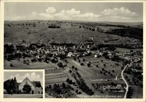 Ak Efringen Kirchen am Oberrhein, Fliegeraufnahme