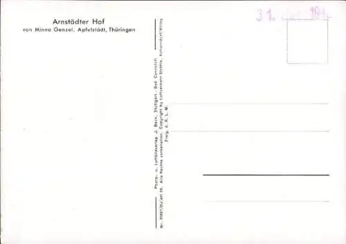 Ak Apfelstädt in Thüringen, Arnstädter Hof, Fliegeraufnahme