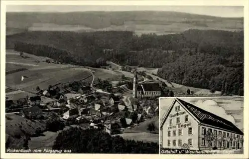 Ak Rickenbach im Hotzenwald, Fliegeraufnahme, Gasthof und Weinhandlung zum Engel