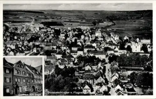 Ak Donaueschingen im Schwarzwald, Fliegeraufnahme, Gasthaus Zum Engel