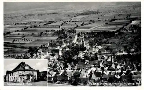 Ak Eschbach im Markgräflerland, Fliegeraufnahme, Geschäftshaus