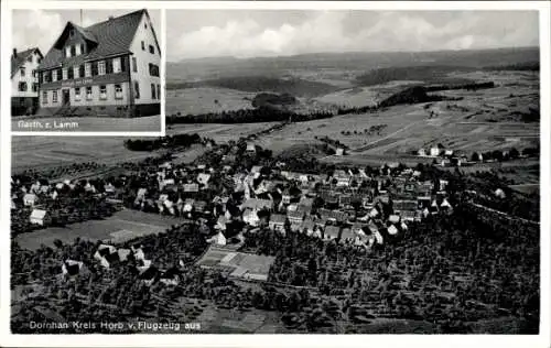 Ak Dornhan im Schwarzwald, Gasthaus zum Lamm, Fliegeraufnahme