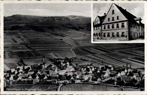 Ak Gerolfingen in Mittelfranken Bayern, Fliegeraufnahme, Brauerei Ruttmann