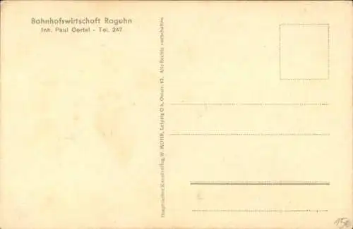 Ak Raguhn in Anhalt, Bahnhof Frontal, Wirtschaft