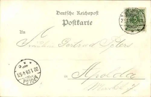 Litho Weimar in Thüringen, Schloss Belvedere