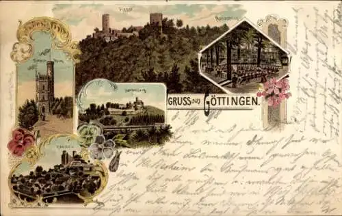 Litho Göttingen in Niedersachsen, Hardenberg, Hanstein, Bismarckturm