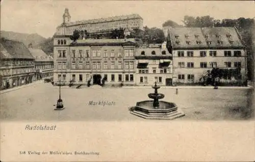 Ak Rudolstadt in Thüringen, Marktplatz