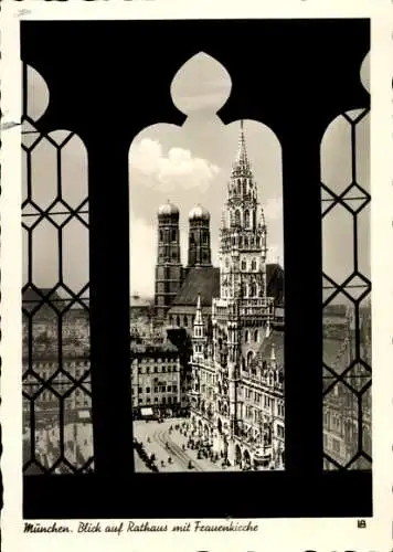 Ak München, Rathaus, Frauenkirche