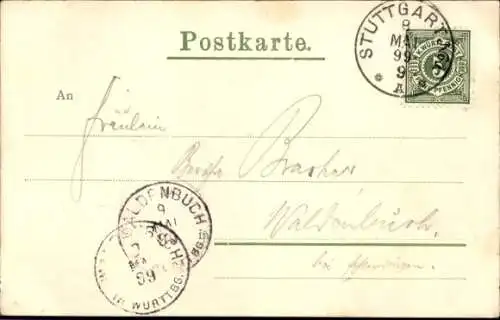 Ak Heilbronn am Neckar, Neckarbrücke mit Postgebäude