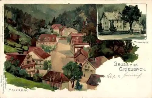 Litho Bad Griesbach im Schwarzwald, Adlerbad, Tannenhof