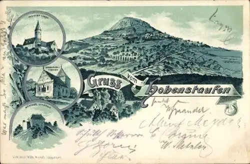 Litho Göppingen in Württemberg, Burg Hohenstaufen