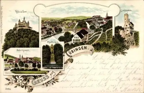 Ak Tübingen am Neckar, Burg Lichtenstein, Bebenhausen, Hohenzollern