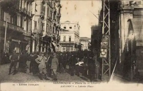 Ak Salonique Saloniki Thessaloniki Griechenland, Platz der Freiheit