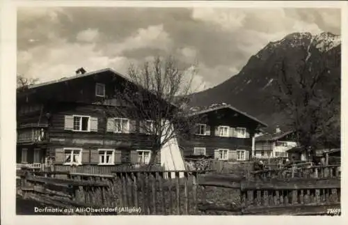 Ak Oberstdorf im Oberallgäu, Dorfmotiv aus Alt-Oberstdorf (Allgäu)