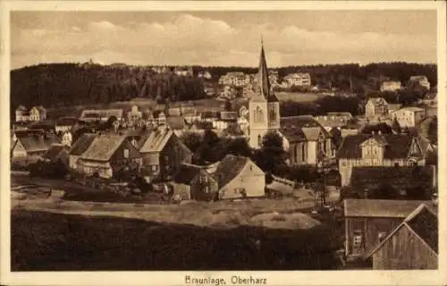 Ak Braunlage im Oberharz, Gesamtansicht, Kirche