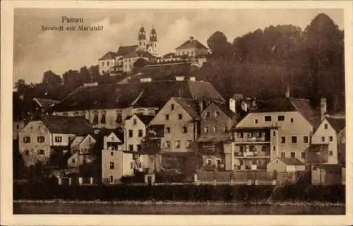 Ak Passau in Niederbayern,  Innstadt mit Mariahilf