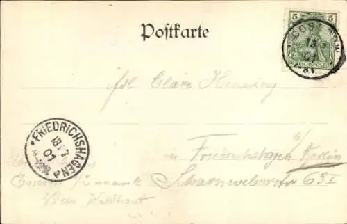 Ak Ostseebad Kölpinsee auf Usedom, Am  Boote am Steg, Personen am Wasser, Baum links, Signatur...