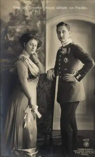 Ak Prinz August Wilhelm von Preußen, Prinzessin Alexandra Viktoria, NPG 4006