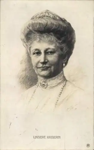 Künstler Ak Kaiserin Auguste Viktoria, Portrait