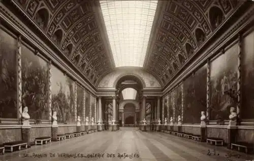 Ak Versailles Yvelines, Palais, Galerie des Batailles