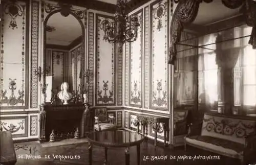 Ak Versailles Yvelines, Palais, Salon de Marie Antoinette