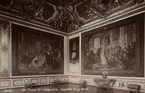 Ak Versailles Yvelines, Palais, Chambre de la Reine