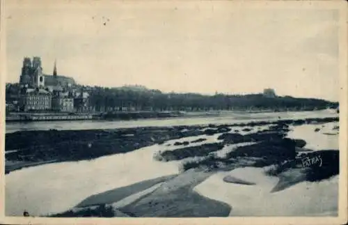 Ak Orléans Loiret, Vue generale sur la Loire