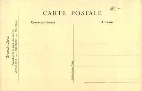 Ak Paquebot SS Colombie, Dampfschiff auf See, CGT, French Line