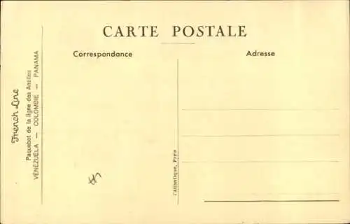 Ak Paquebot SS Colombie, Dampfschiff auf See, CGT, French Line