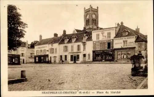 Ak Neauphle le Chateau Yvelines, Place du Marche