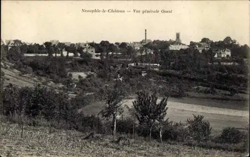 Ak Neauphle le Chateau Yvelines, Vue generale Ouest