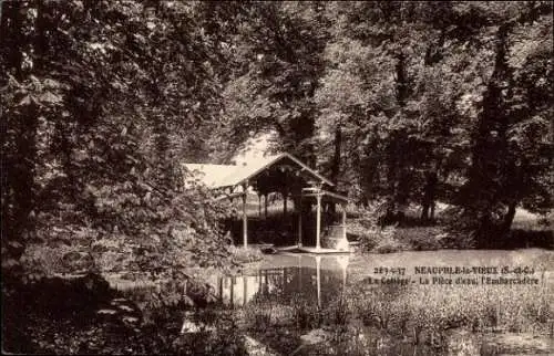 Ak Neauphle le Vieux Yvelines, College, La Plece d'eau, l'Embarcadere