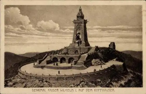 Ak Steinthaleben Kyffhäuserland in Thüringen, Kyffhäuser, Kaiser Wilhelm Denkmal