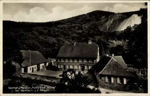 Ak Weinheim an der Bergstraße Baden, Gasthof und Pension Fuchs´sche Mühle