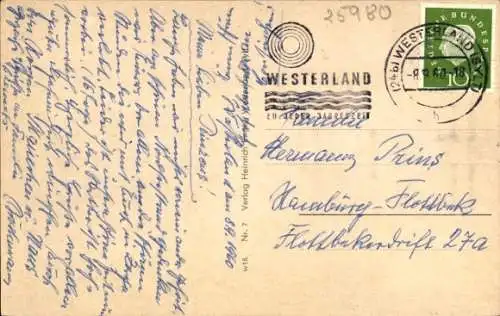 Ak Westerland auf Sylt, Strand, Kurpromenade, Badegäste