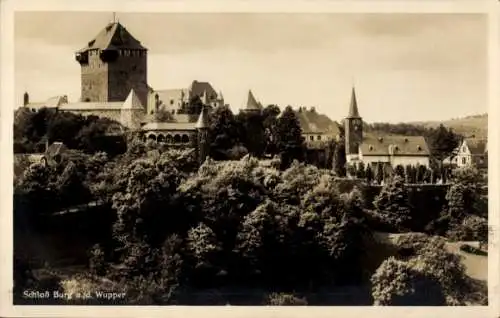 Ak Burg an der Wupper Solingen, Schloss Burg, Gesamtansicht