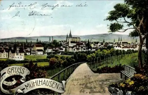 Ak Mühlhausen in Thüringen, Stadtansicht