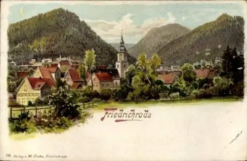 Litho Friedrichroda im Thüringer Wald, Gesamtansicht