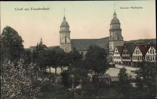 Ak Freudenstadt im Schwarzwald, Unterer Marktplatz