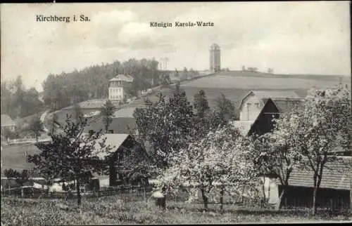 Ak Kirchberg in Sachsen, Königin Karola Warte