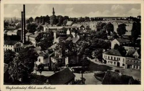 Ak Großröhrsdorf in Sachsen, Gesamtansicht, Blick vom Rathaus