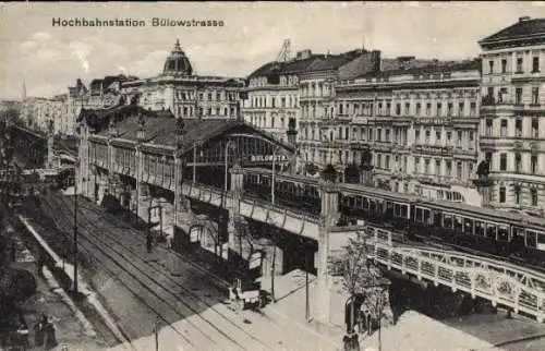 Ak Berlin Schöneberg, Bülowstraße, Hochbahnstation