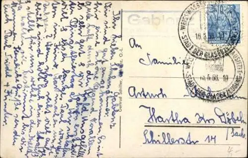 Ak Jablonec nad Nisou Gablonz an der Neiße Region Reichenberg, Dorfstraße
