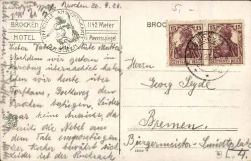 Ak Brocken Nationalpark Harz, Brockenbahn, Große Kurve an der Padde, Dampflok